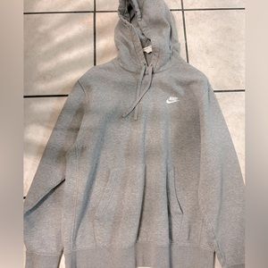 Nike grey pull over hoodie size M
